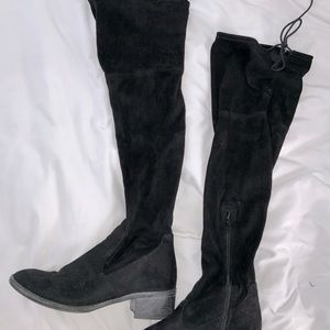 Black thigh high boots
